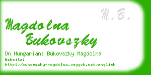 magdolna bukovszky business card